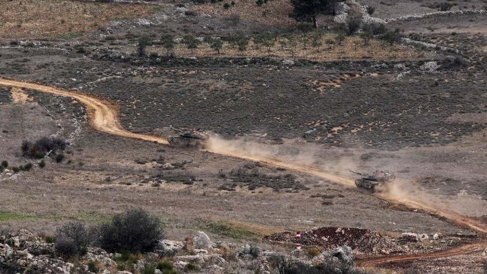 Ισραηλινά τανκς στα Υψίπεδα του Γκολάν